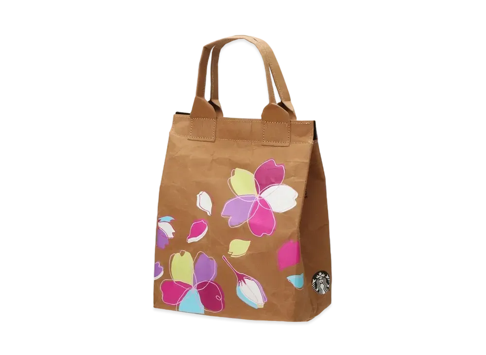 STARBUCKS SAKURA 2024 Cold kraft paper shopper S "Brown"