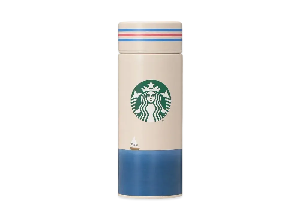 STARBUCKS Seaside Getaway Stainless Steel Bottle Seaside 355ml "Beige/Blue"