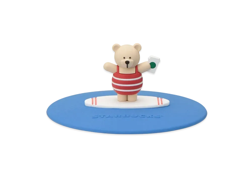 STARBUCKS Seaside Getaway Silicon Lid Bearista "Blue"