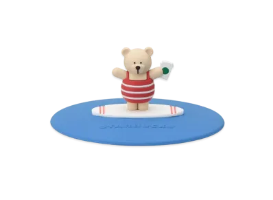 STARBUCKS Seaside Getaway Silicon Lid Bearista "Blue"