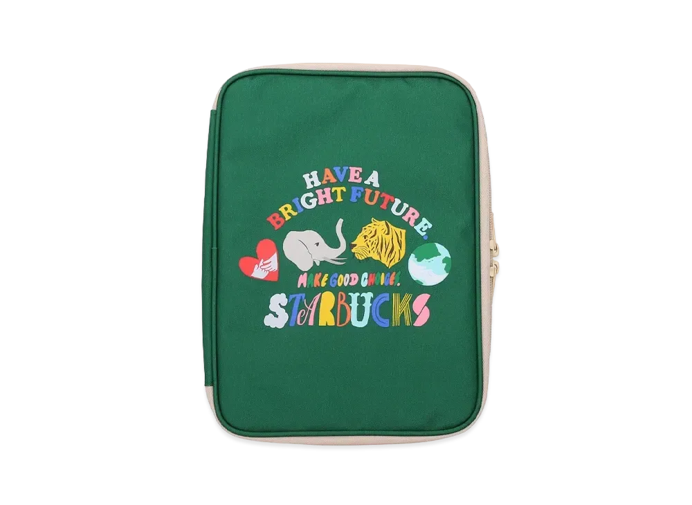 STARBUCKS Recycled Polyester Stationery Pouch "Green"