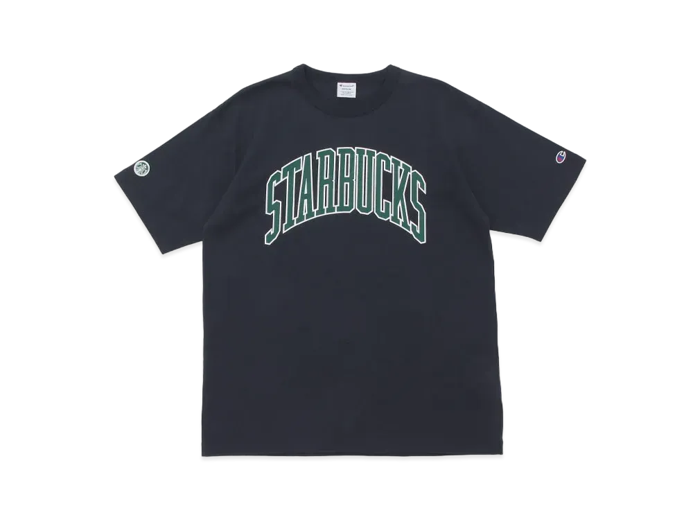 STARBUCKS x BEAMS x Champion Heavyweight T-shirt "Navy"