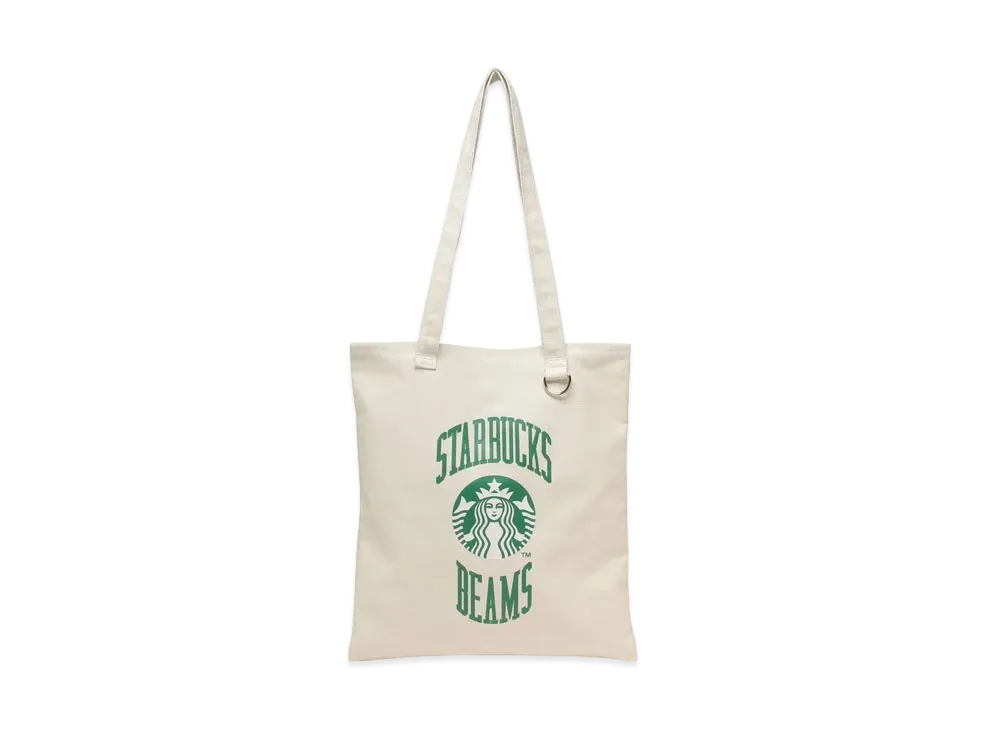 STARBUCKS x BEAMS Tote Bag College Design "Beige"
