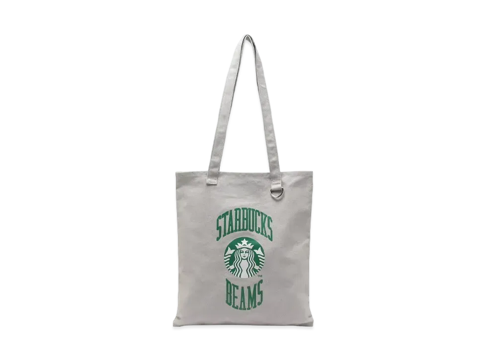 STARBUCKS x BEAMS Tote Bag College Design "Gray"
