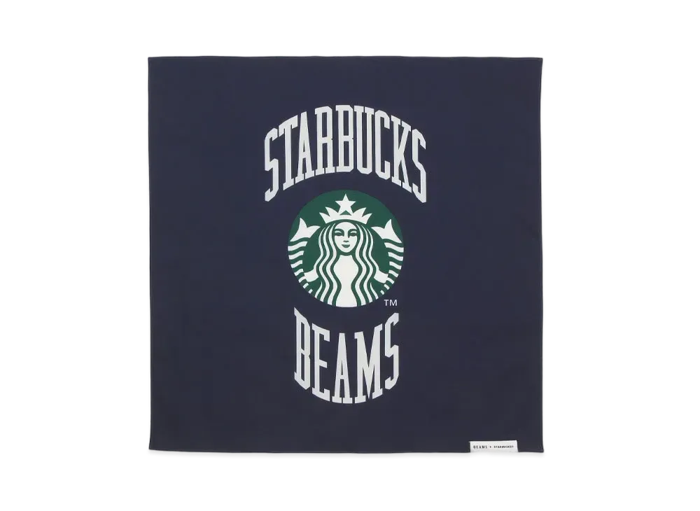 STARBUCKS x BEAMS Bandana College Design "Navy"