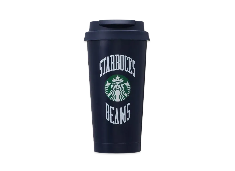 STARBUCKS x BEAMS Recycled Stainless Steel ToGo Logo Tumbler College Design 473ml "Navy"