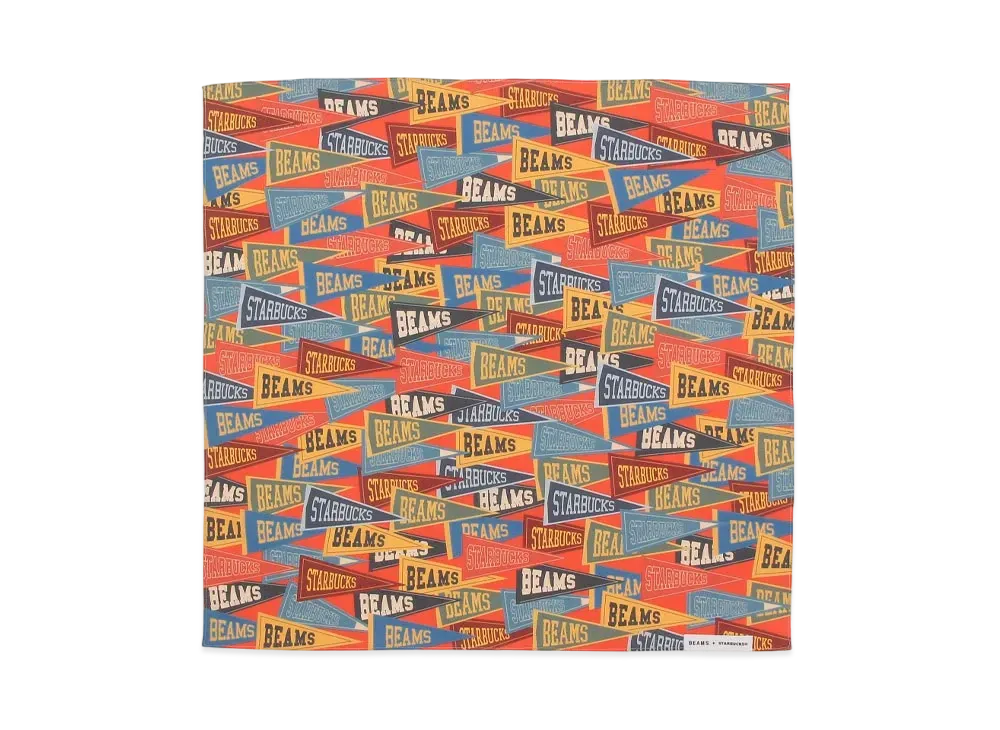 STARBUCKS x BEAMS Bandana Pennant Design "Orange"