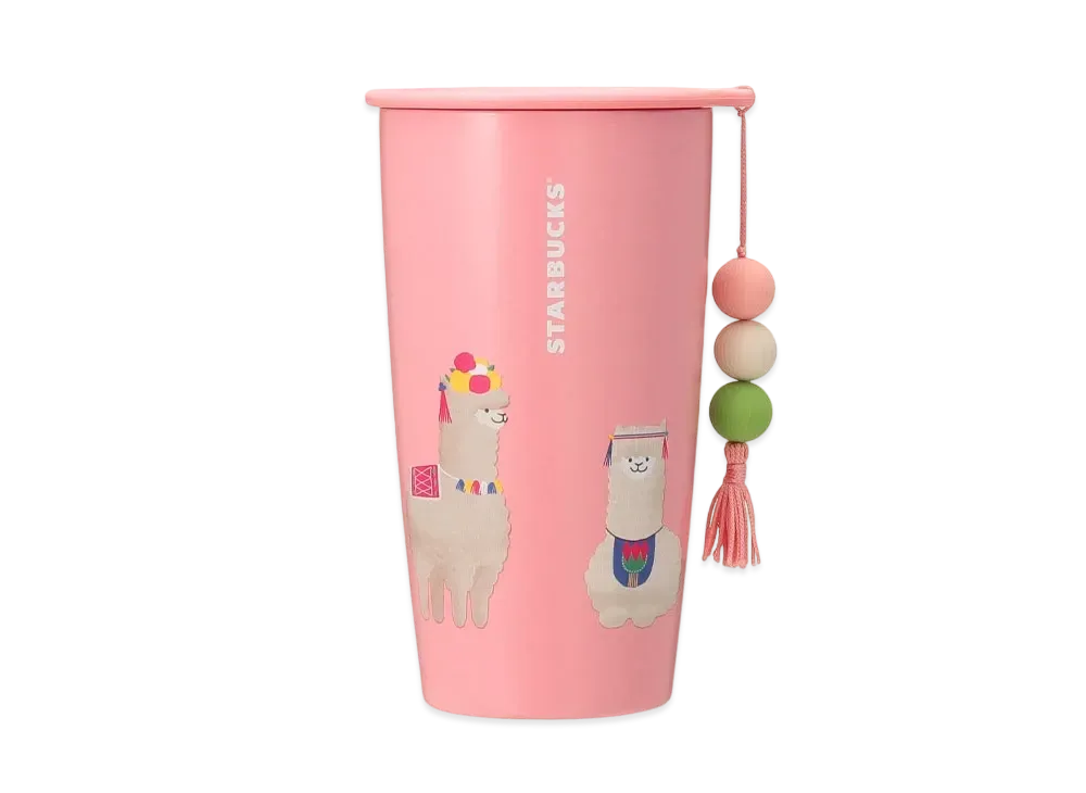 STARBUCKS Alpaca Boho Fest Cup Shape Stainless Steel Bottle Alpaca 355ml "Pink"