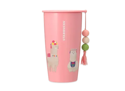 STARBUCKS Alpaca Boho Fest Cup Shape Stainless Steel Bottle Alpaca 355ml "Pink"
