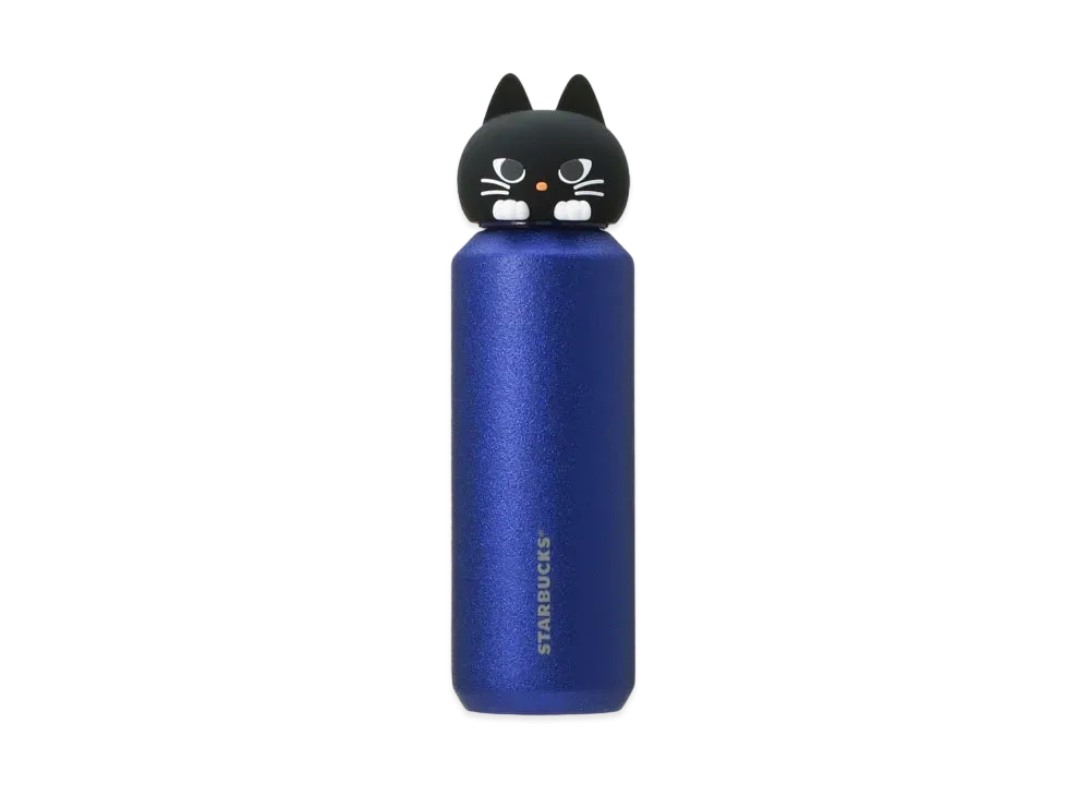 STARBUCKS Halloween 2024 Stainless Steel Bottle Witch Cat 473ml "Navy"