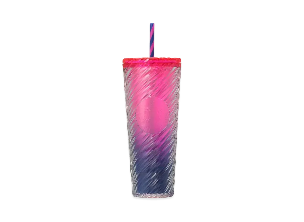 STARBUCKS Halloween 2024 Logo Cold Cup Tumbler Gradient 710ml "Pink/Navy"