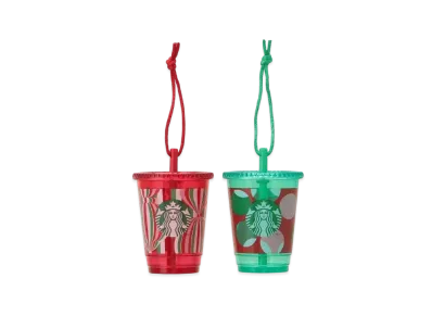 STARBUCKS Holidays 2024 Ornament Cold Cup Set "Red/Green"