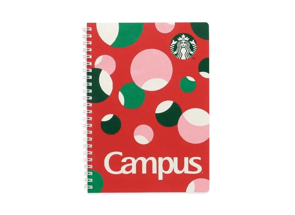 STARBUCKS Holidays 2024 Campus Ring Notebook "Red"