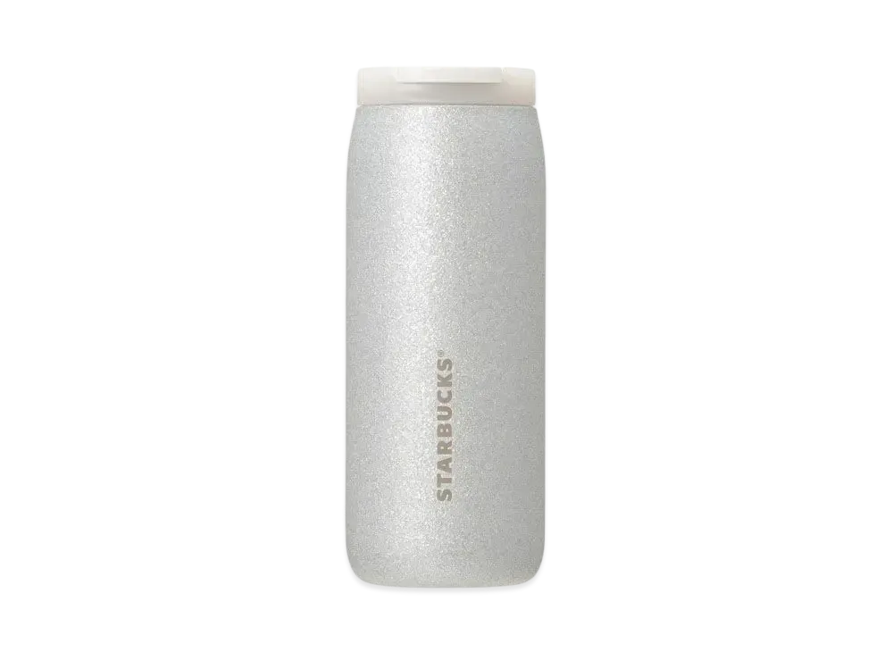 STARBUCKS Holidays 2024 Can Shape Stainless Steel Bottle 355ml "Silver Glitter"