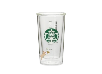 STARBUCKS Valentine 2025 Heat Resistant Double Wall Glass 355ml "Clear"