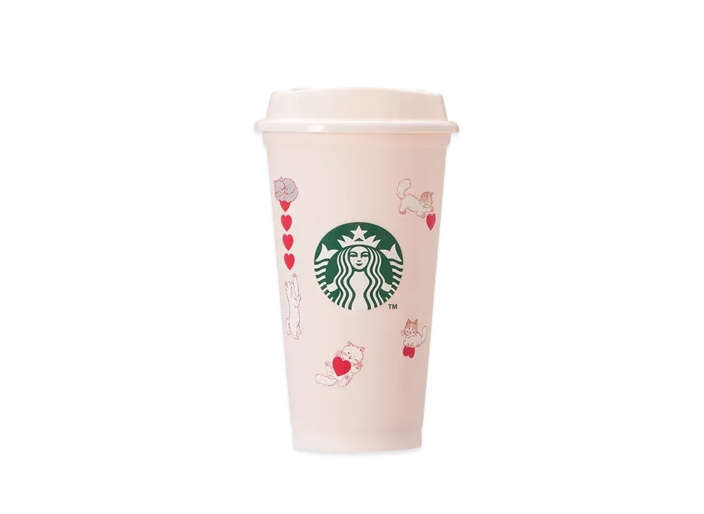 STARBUCKS Valentine 2025 Reusable Cup 473ml "Pink"