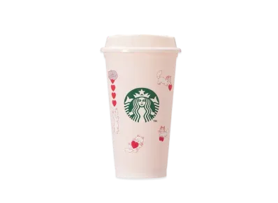 STARBUCKS Valentine 2025 Reusable Cup 473ml "Pink"