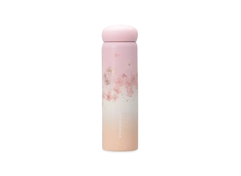 STARBUCKS SAKURA2025 Stainless Steel Bottle Pale Pink Gradation 355ml "Pink/Blue"
