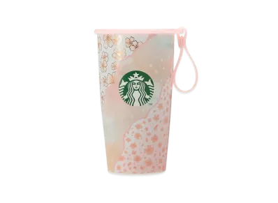 STARBUCKS SAKURA2025 Strap Cup Shape Stainless Steel Bottle Layered 355ml "Pink"