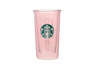 STARBUCKS SAKURA2025 Double Wall Heat Resistant Glass Pale Pink 355ml "Pink"