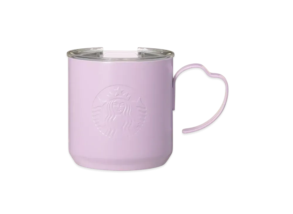 STARBUCKS SAKURA2025 Stainless Steel Mug Petal Handle 355Ml "Purple"