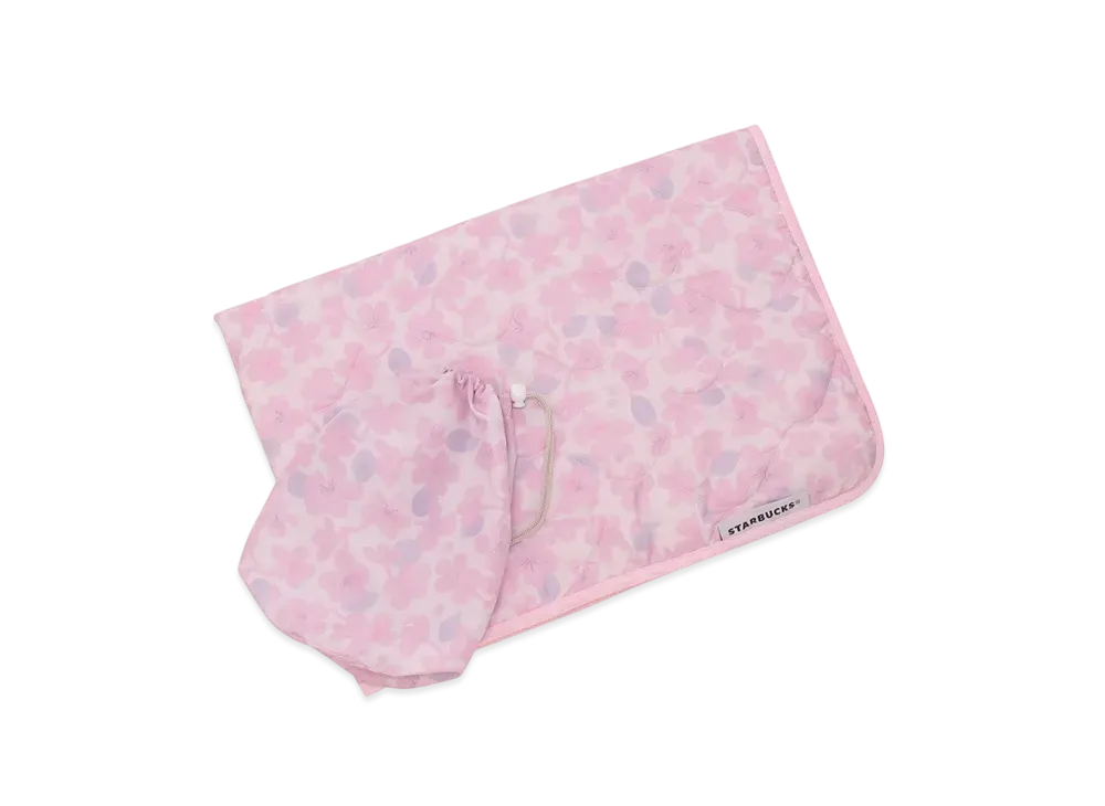 STARBUCKS SAKURA2025 Blanket With Storage Pouch "Pink"