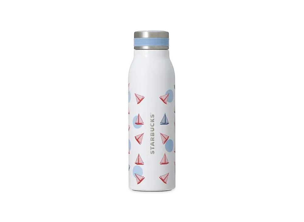 STARBUCKS Stainless Steel Bottle Marine Dot 444ml "White"