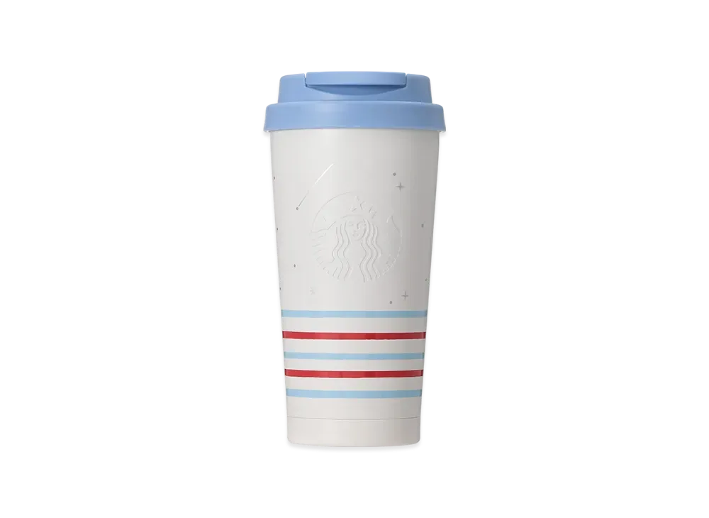 STARBUCKS Stainless Steel Togo Logo Tumbler Marine Border 473ml "White"