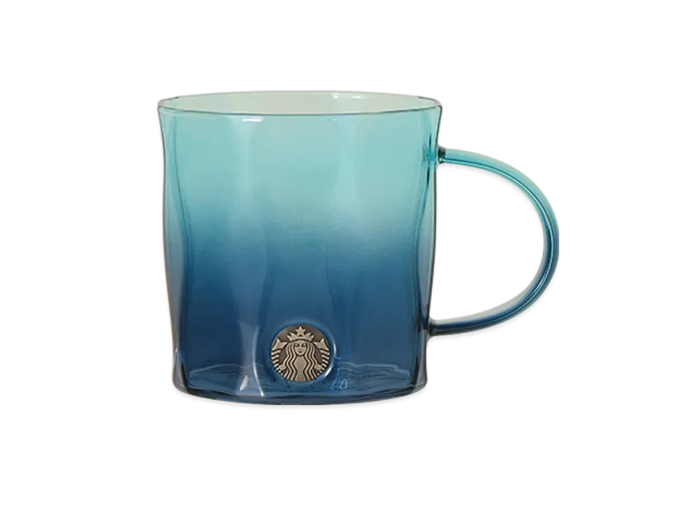 STARBUCKS Heat-Resistant Glass Mug Medal Dual 355ml "BlueGradient"