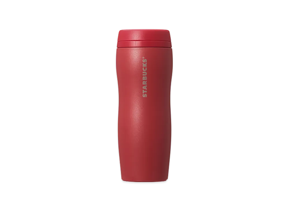 STARBUCKS Curved Recycled Stainless Bottle 355ml "Matte Red"