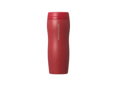 STARBUCKS Curved Recycled Stainless Bottle 355ml "Matte Red"