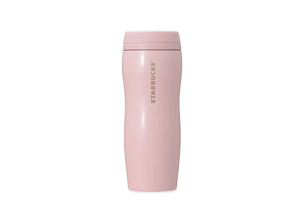 STARBUCKS Curved Recycled Stainless Bottle 355ml "Pearl Pink"
