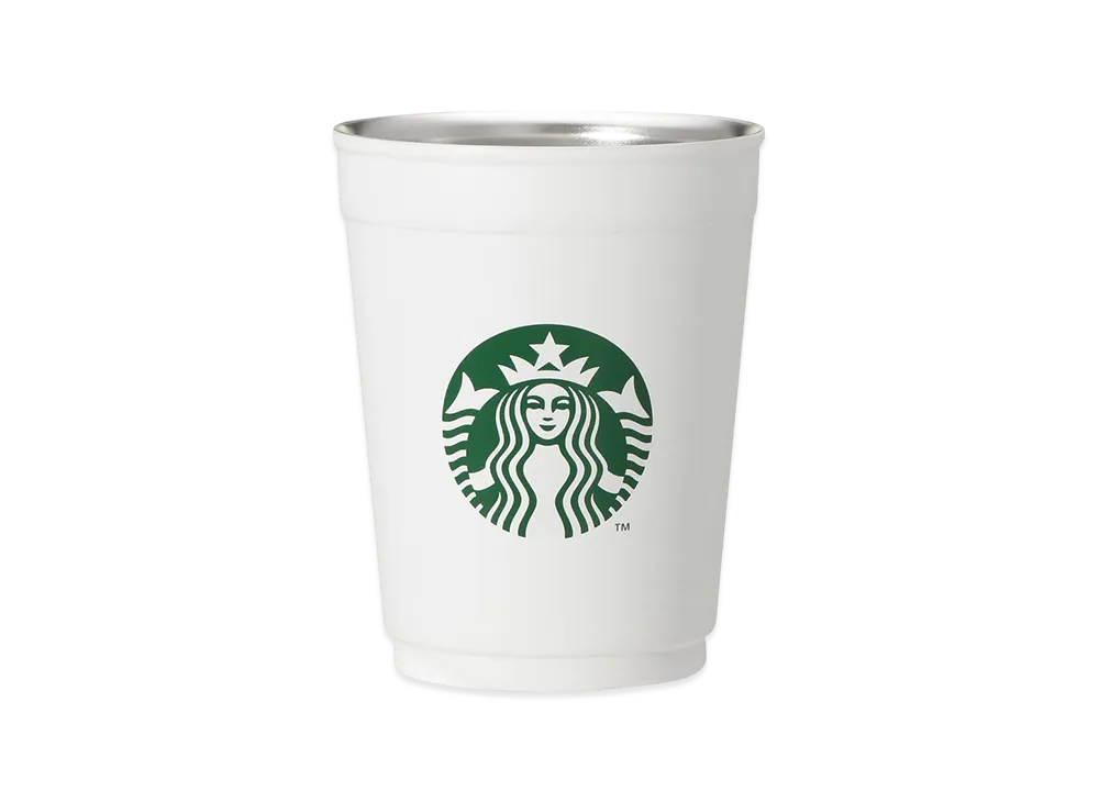 STARBUCKS 2Way Stainless Cup / Holder 355ml "Matte White"