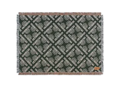 STARBUCKS STAND x BEAMS Jacquard Throw Blanket "Green"