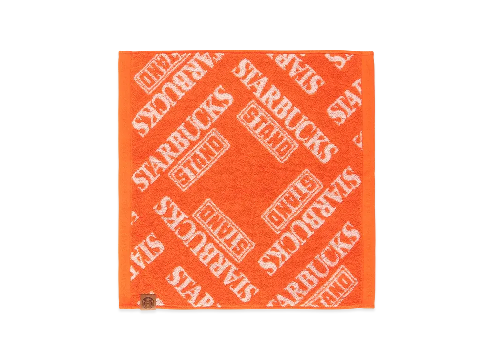 STARBUCKS STAND x BEAMS LOGO Hand Towel "Orange"