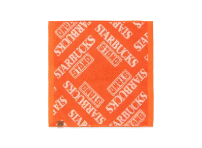 STARBUCKS STAND x BEAMS LOGO Hand Towel "Orange"