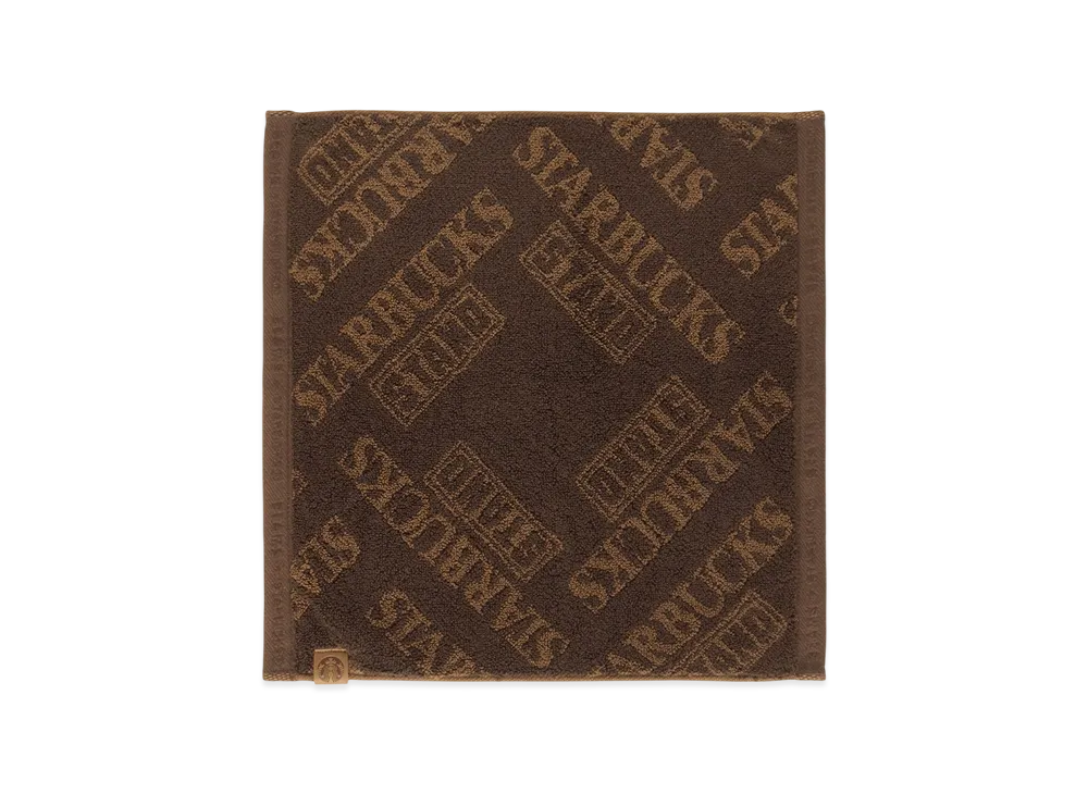 STARBUCKS STAND x BEAMS LOGO Hand Towel "Brown"