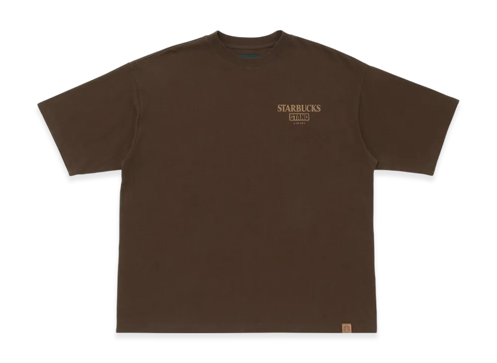 STARBUCKS STAND x BEAMS LOGO S/S T-Shirt "Brown"