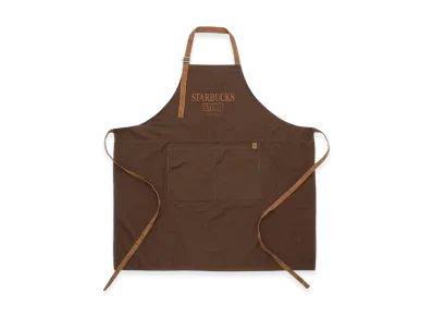 STARBUCKS STAND x BEAMS LOGO Utility Apron "Brown"