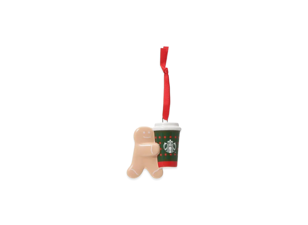 STARBUCKS Holiday 2025 Ornament Cup Gingerbread Man "Red"
