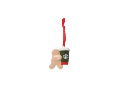 STARBUCKS Holiday 2025 Ornament Cup Gingerbread Man "Red"