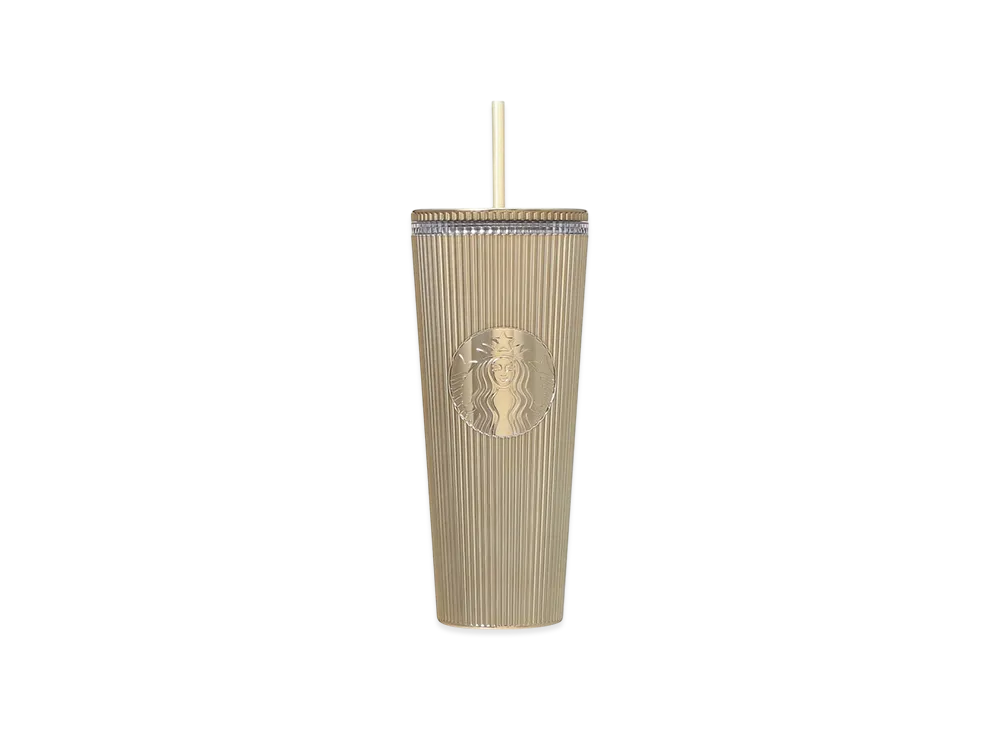 STARBUCKS Logo Cold Cup Tumbler 710ml "Champagne Gold"
