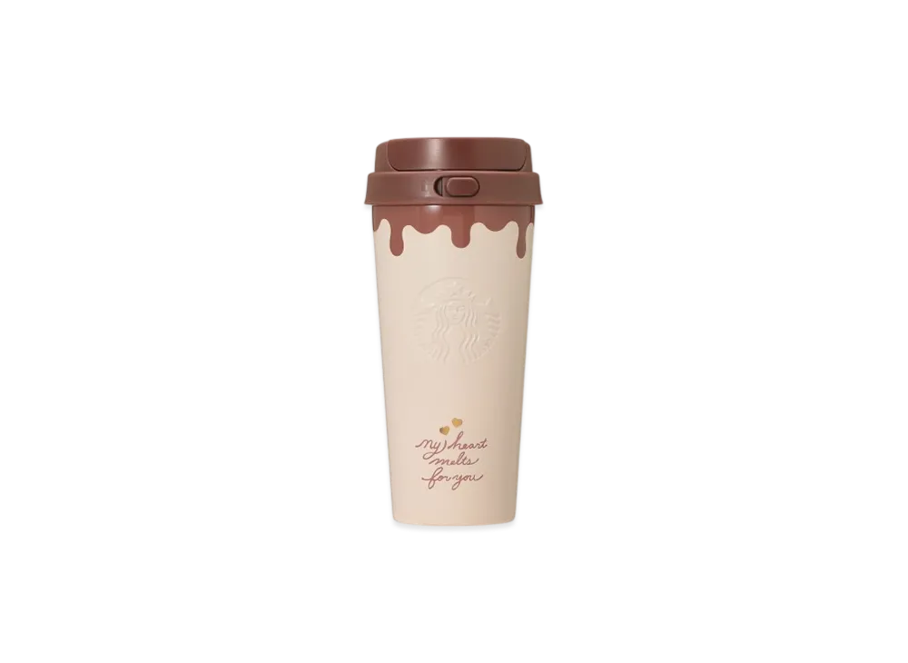 STARBUCKS Valentine 2026 Stainless Steel TOGO Bottle Chocolate 473ml "Ivory"