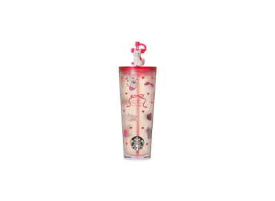 STARBUCKS Valentine 2026 Cold Cup Tumbler Cat 710ml "Pink"