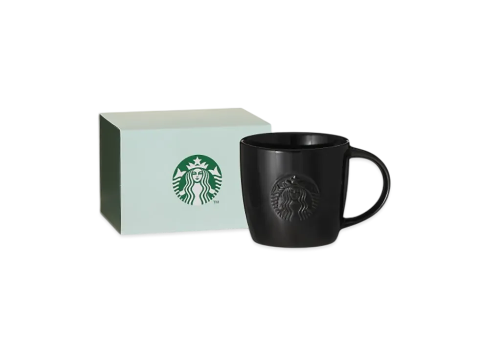 STARBUCKS Logo Mug Black 355ml in Gift Box "Black"