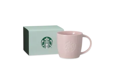 STARBUCKS Logo Mug Pink Beige 355ml in Gift Box "Pink"