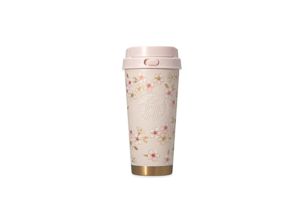 STARBUCKS SAKURA 2026 Stainless TOGO Bottle 473ml "Pink Beige/Gold"