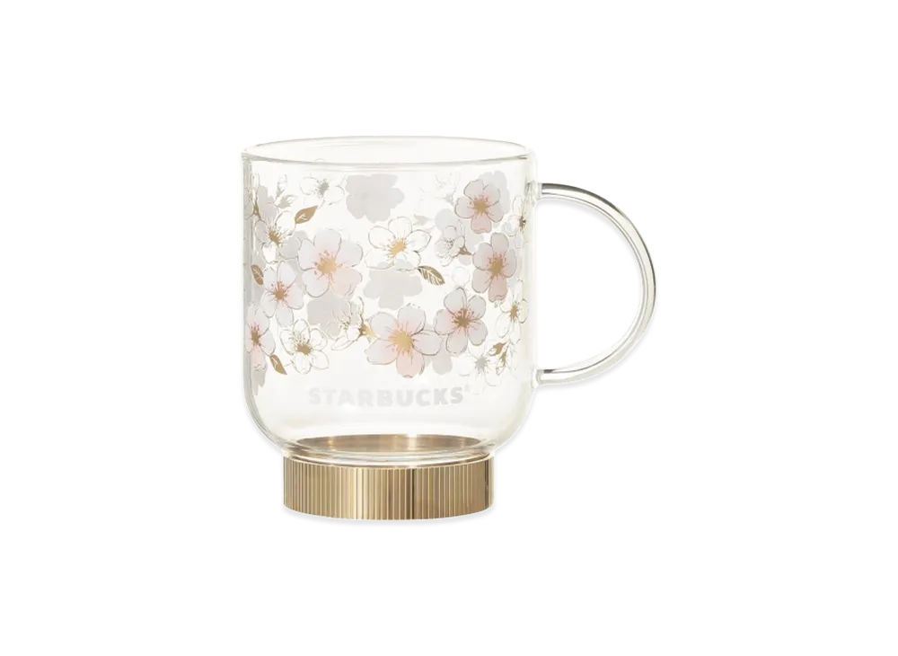 STARBUCKS SAKURA 2026 Heat-Resistant Glass Mug 355ml "Gold"