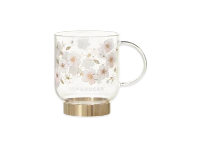 STARBUCKS SAKURA 2026 Heat-Resistant Glass Mug 355ml "Gold"