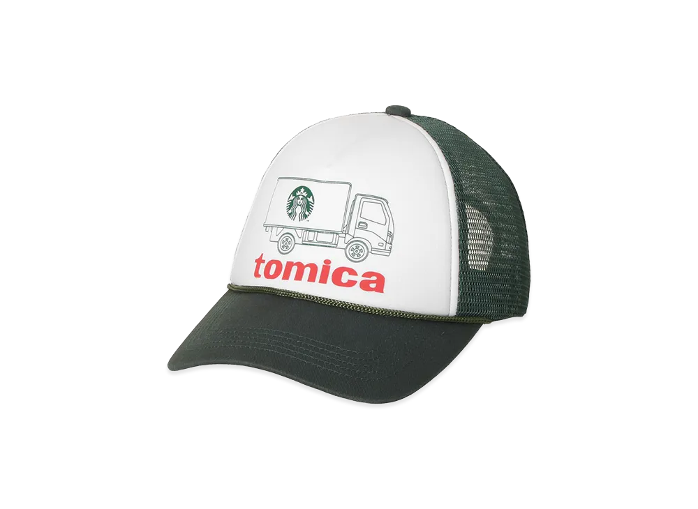 STARBUCKS STAND by BEAMS TOMICA Truck Print Cap "Green"